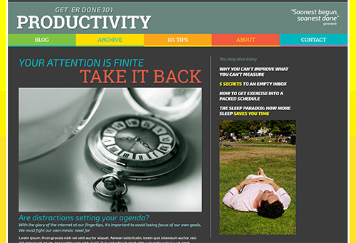 thumbnail for productivity site